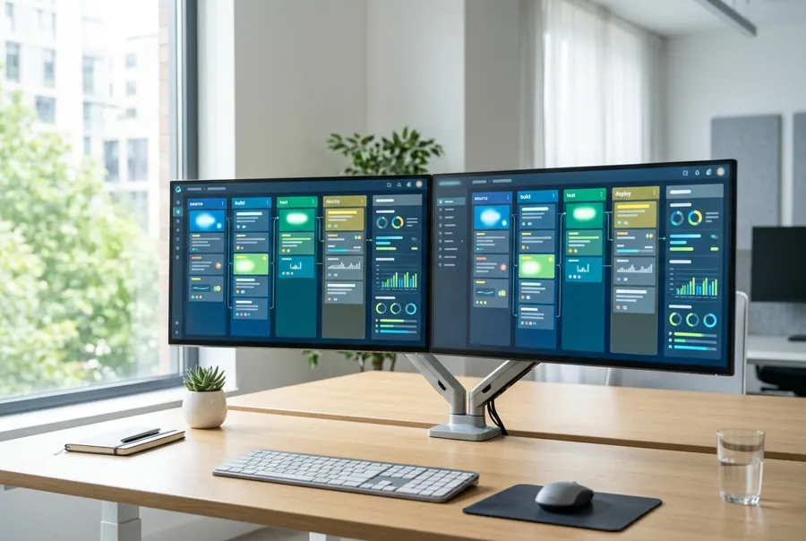 Bildschirme mit CRM-Pipeline zur Steuerung von Projektstandorten